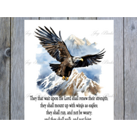 Isaiah 40:31 Wait Upon The Lord Bible Verse On Watercolor Of A Flying Eagle Vintage Verses 8x10 Wall Art Printable Digital Download DIY 
 Isaiah 40:31 Wait Upon The Lord Bible Verse On Watercolor Of A Flying Eagle Vintage Verses 8x10 Wall Art Printable Digital Download DIY